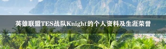 英雄联盟TES战队Knight的个人资料及生涯荣誉