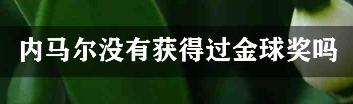 内马尔没有获得过金球奖吗