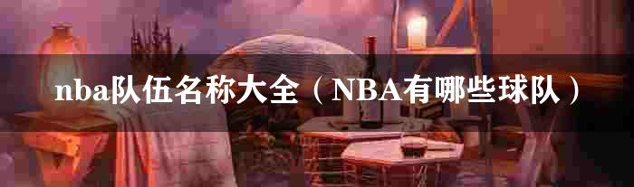 nba队伍名称大全（NBA有哪些球队）