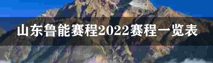 山东鲁能赛程2022赛程一览表