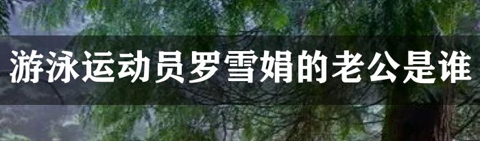 游泳运动员罗雪娟的老公是谁