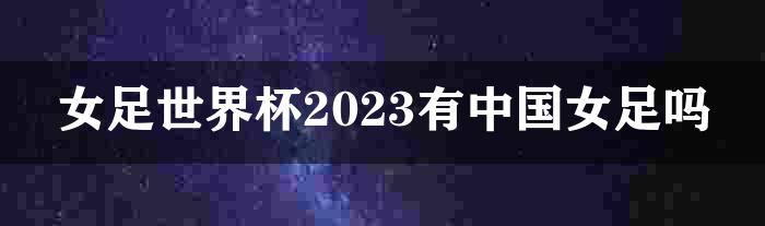 女足世界杯2023有中国女足吗