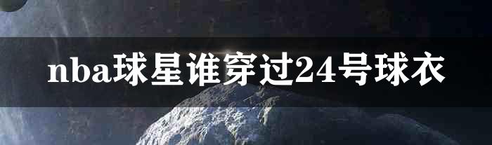 nba球星谁穿过24号球衣