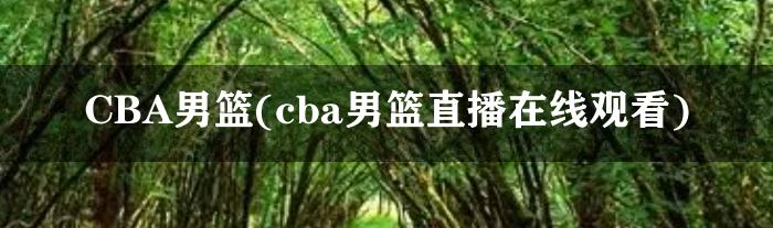 CBA男篮(cba男篮直播在线观看)