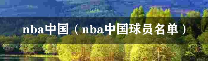 nba中国（nba中国球员名单）