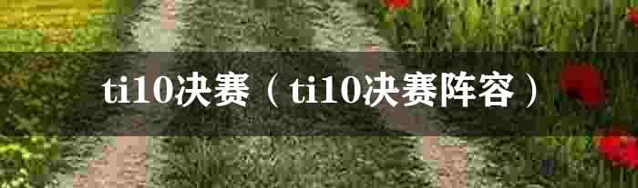 ti10决赛（ti10决赛阵容）
