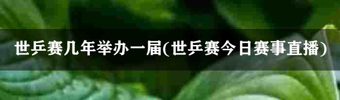 世乒赛几年举办一届(世乒赛今日赛事直播)