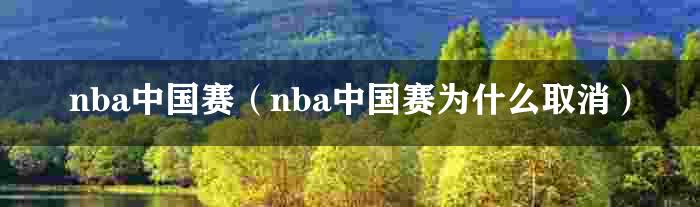 nba中国赛（nba中国赛为什么取消）