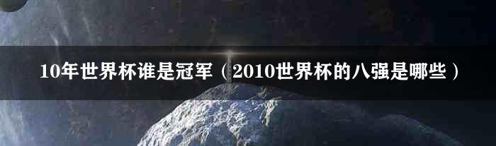 10年世界杯谁是冠军（2010世界杯的八强是哪些）