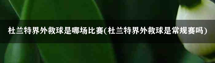 杜兰特界外救球是哪场比赛(杜兰特界外救球是常规赛吗)