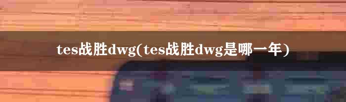 tes战胜dwg(tes战胜dwg是哪一年)