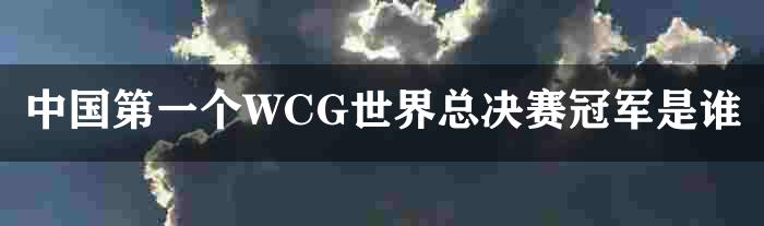 中国第一个WCG世界总决赛冠军是谁