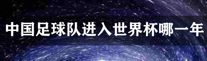 中国足球队进入世界杯哪一年